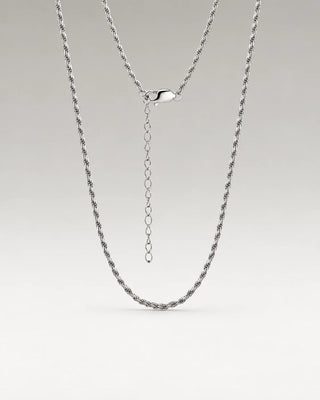 Silverfärgat halsband – Rope Halskedja 2mm i silverfärg | Callisto Jewellery