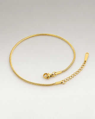 Round Snake Armband 18K Guldpläterat 1.5mm