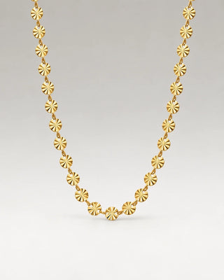Choker i guld – Round Sunburst Choker 4mm i 18K guldplätering | Callisto Jewellery