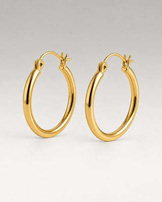 Round Hoops 18K Guldpläterat