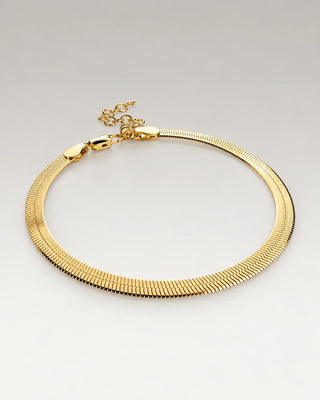 Flat Snake Armband 18K Guldpläterat 4mm