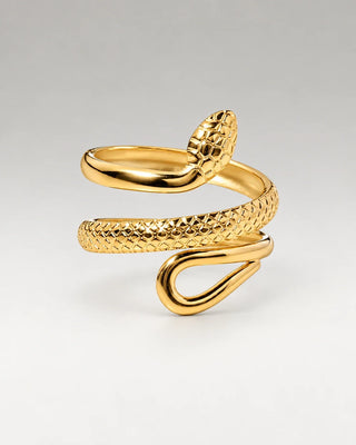 Snake Texture Ring 18K Guldpläterat