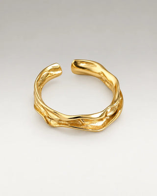 Small Melted Ring 18K Guldpläterat