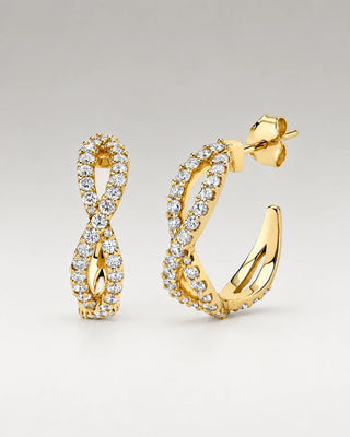 Sparkle Zirconia Hoops 18K Guldpläterat