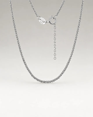 Silverfärgat halsband – Square Halskedja 2mm i silverfärg | Callisto Jewellery