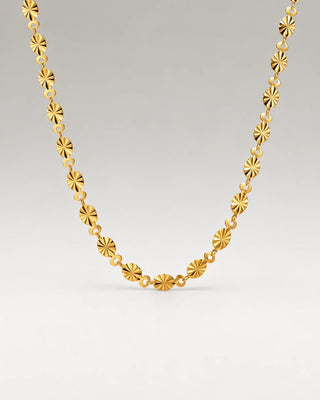Sunburst Choker 18K Guldpläterat 4mm