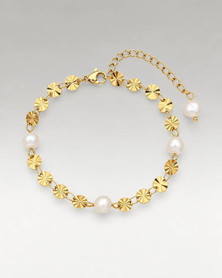 Sunburst Sötvattenspärla Armband 18K Guldpläterat