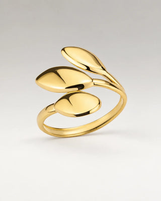Three Leaf Ring 18K Guldpläterat