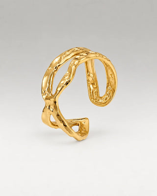 Twisted Melted Ring 18K Guldpläterat