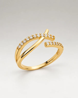 Unique Zirconia Ring 18K Guldpläterat