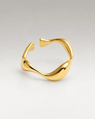 Wave Deluxe Ring 18K Guldpläterat