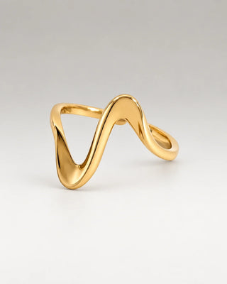 Wave Ring 18K Guldpläterat