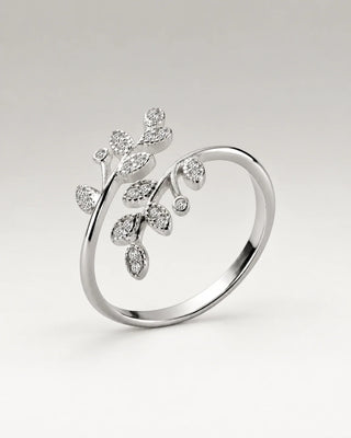 Zirconia Deluxe Leaf Ring