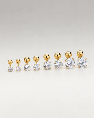 Zirconia Emmy Stiftörhängen 18K Guldpläterat