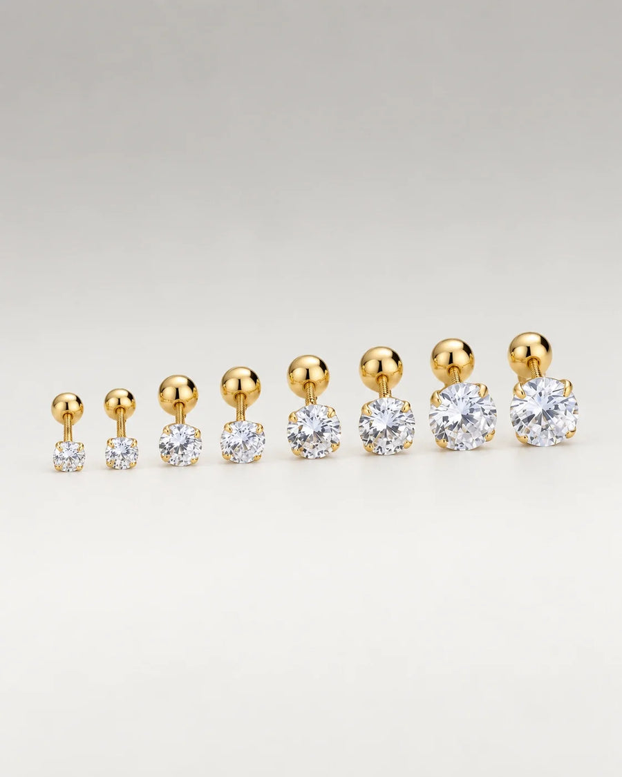 Zirconia Emmy Stiftörhängen 18K Guldpläterat