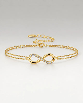 Zirconia Infinity Armband 18K Guldpläterat