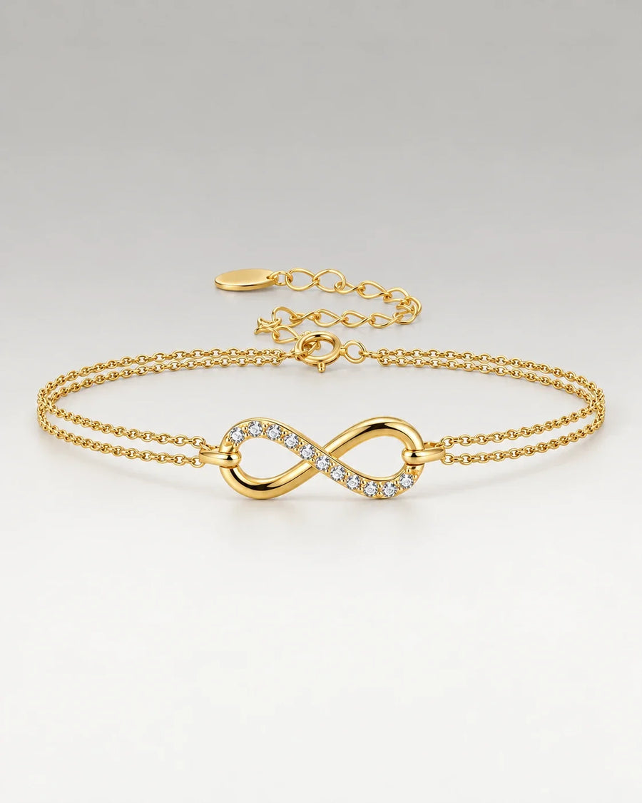 Zirconia Infinity Armband 18K Guldpläterat