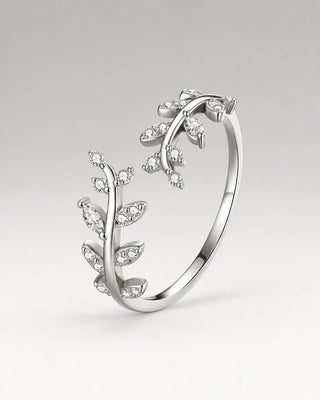 Zirconia Leaf Ring