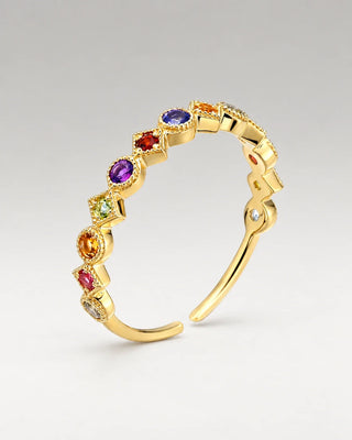 Zirconia Rainbow Ring 18K Guldpläterat